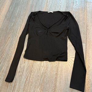 Black Long Sleeve Top from Reformation